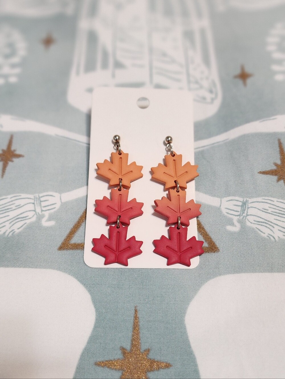 Autumn Leaf Earrings Handmade